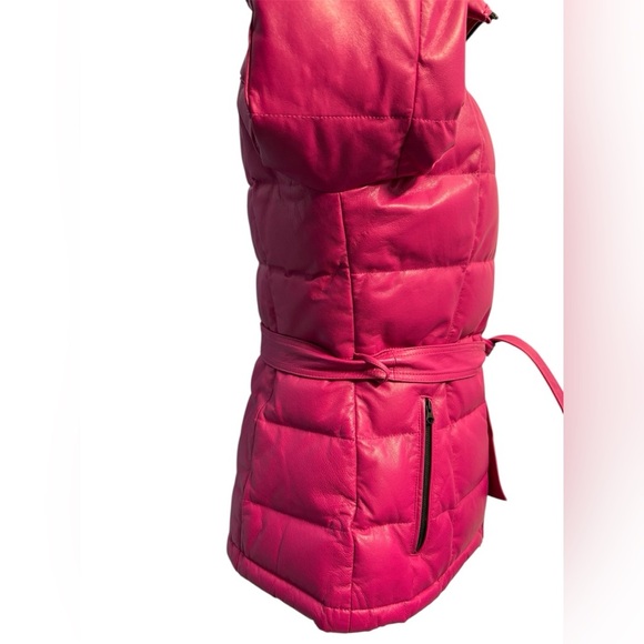 Danier Leather Fuchsia Down Filled Puffer Size Extra Small Good Used Condition - Picture 7 of 15